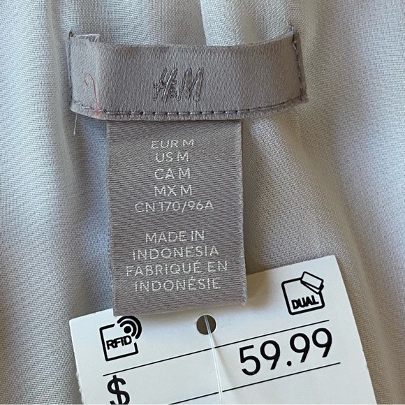 NEW H&M Women’s Watercolor Floor Length V Neck Sleeveless Dress Medium M NWT - Picture 7 of 9